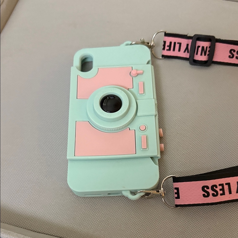 Retro Mint and Pink Camera Phone Case